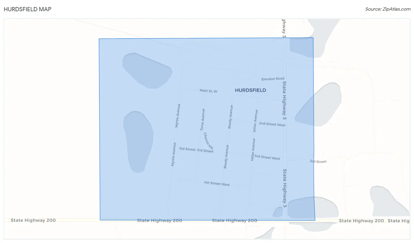 Hurdsfield Map