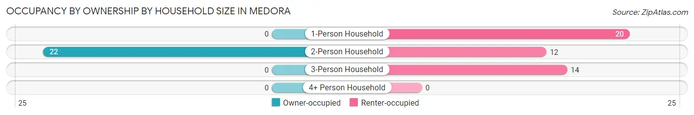 Occupancy by Ownership by Household Size in Medora