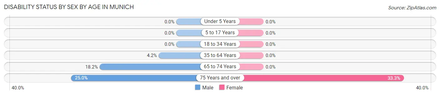 Disability Status by Sex by Age in Munich