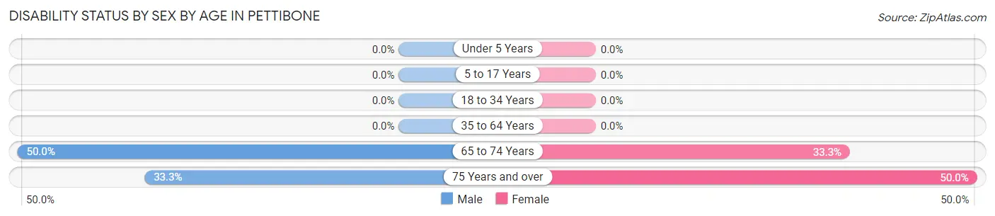 Disability Status by Sex by Age in Pettibone