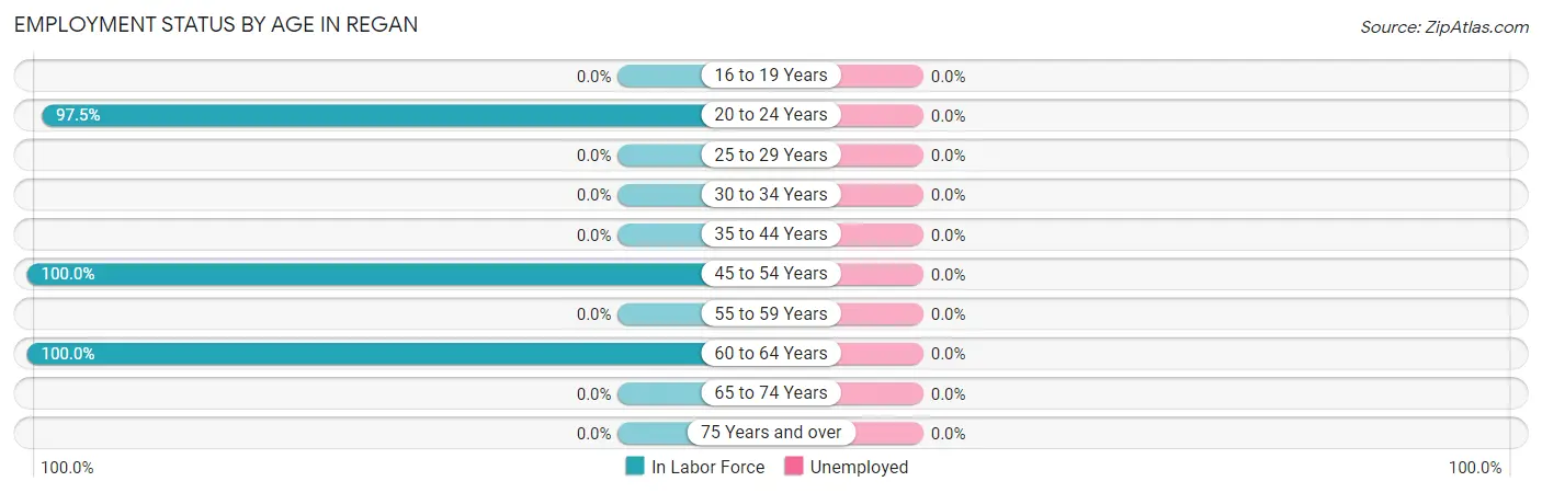 Employment Status by Age in Regan