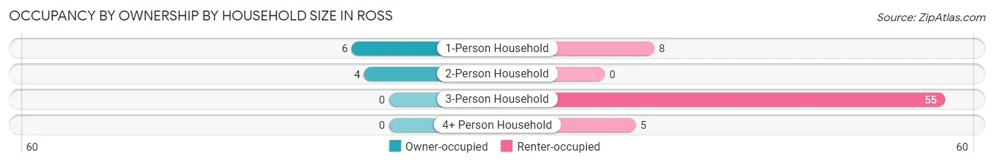 Occupancy by Ownership by Household Size in Ross