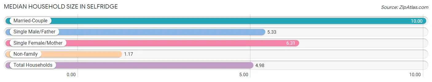 Median Household Size in Selfridge