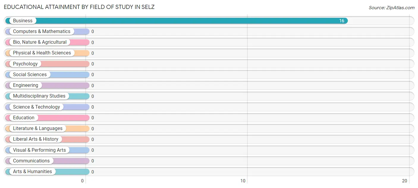 Educational Attainment by Field of Study in Selz