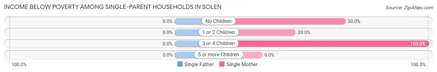 Income Below Poverty Among Single-Parent Households in Solen