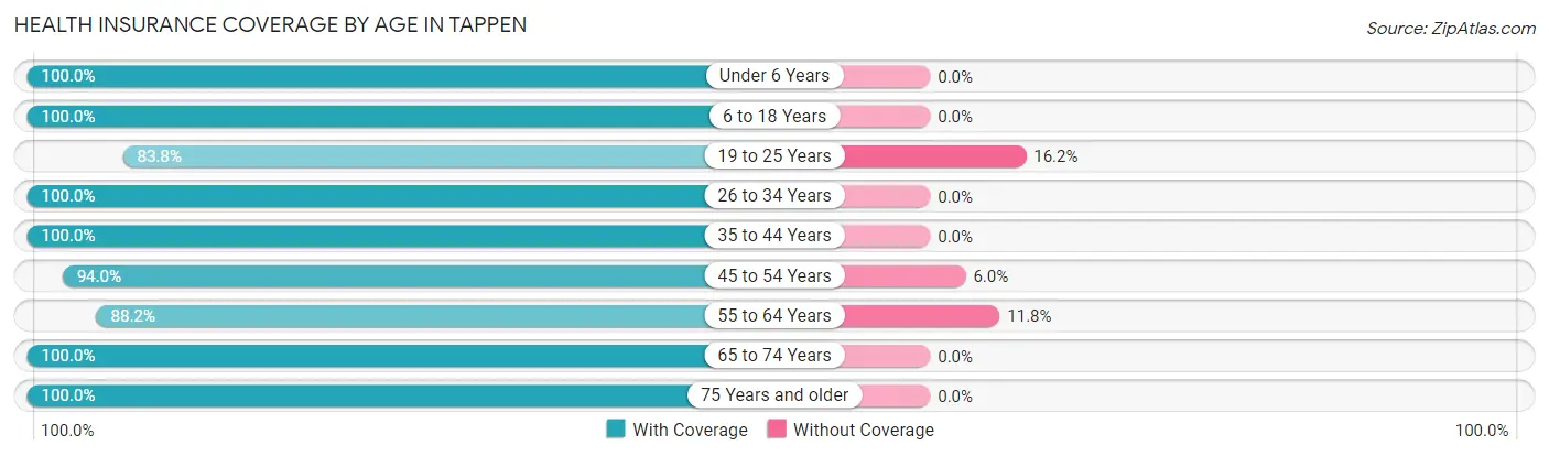 Health Insurance Coverage by Age in Tappen