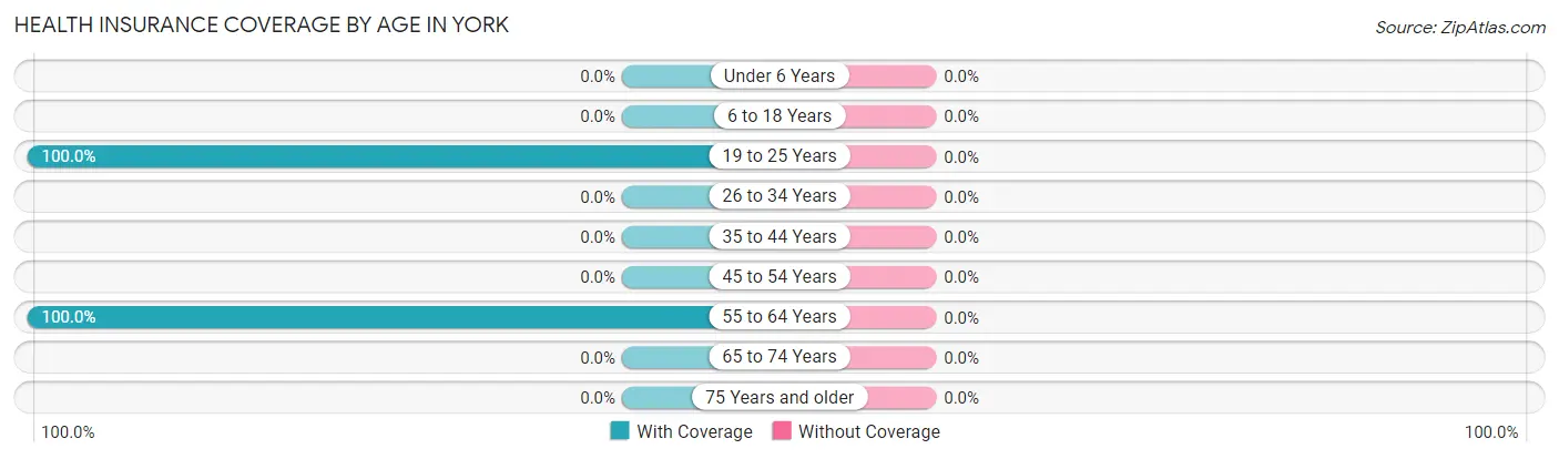 Health Insurance Coverage by Age in York