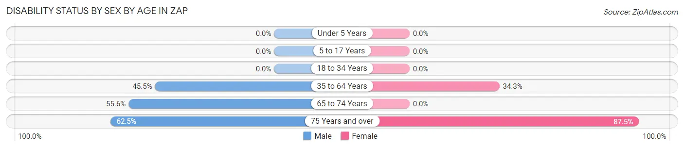 Disability Status by Sex by Age in Zap