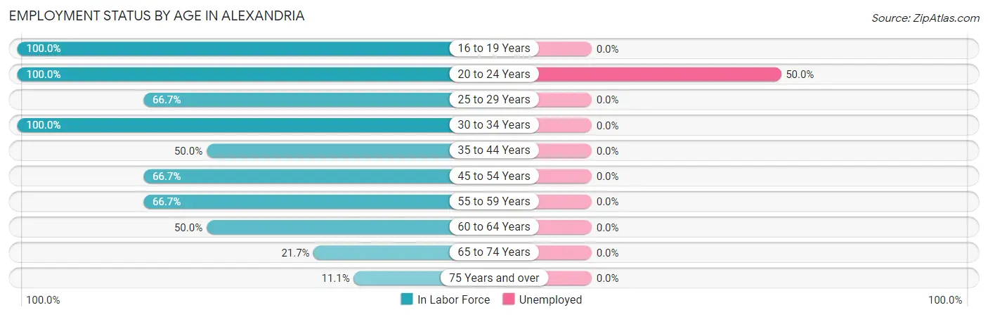 Employment Status by Age in Alexandria