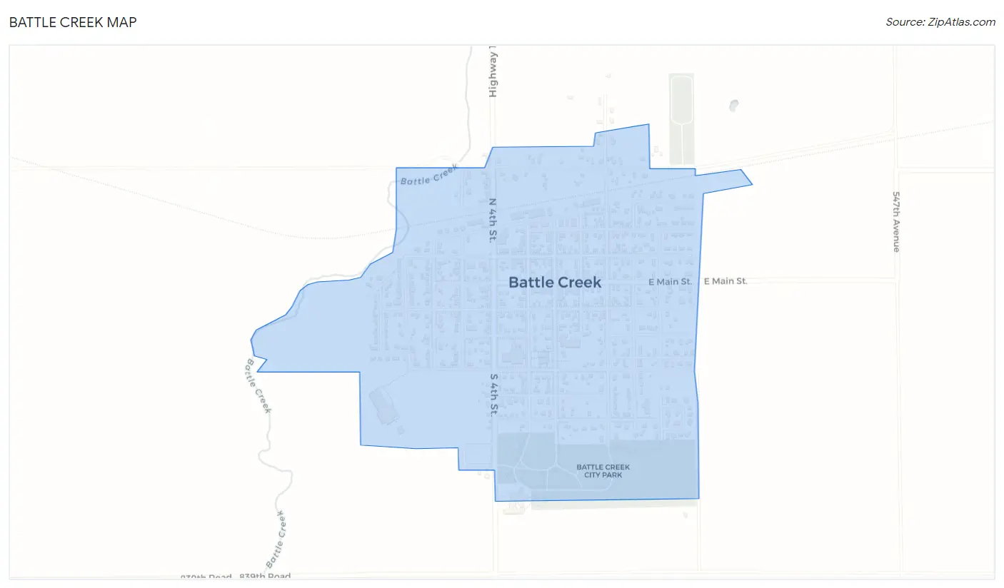 Battle Creek Map