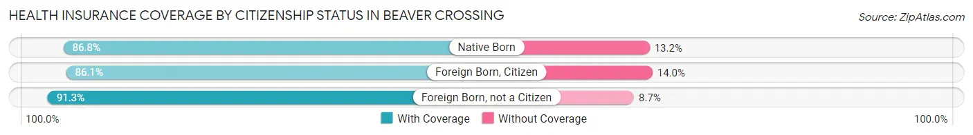 Health Insurance Coverage by Citizenship Status in Beaver Crossing