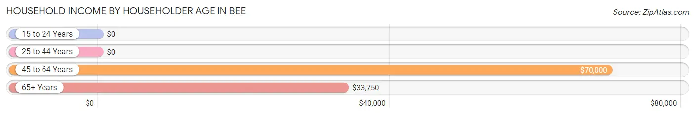 Household Income by Householder Age in Bee