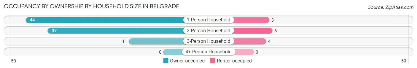 Occupancy by Ownership by Household Size in Belgrade