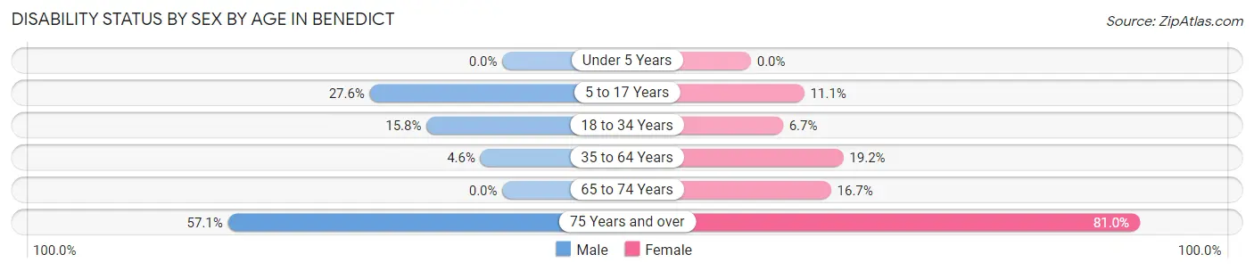 Disability Status by Sex by Age in Benedict