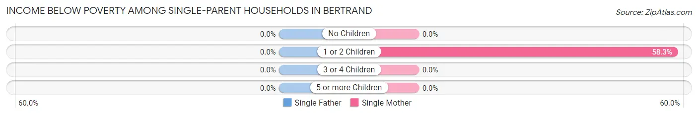 Income Below Poverty Among Single-Parent Households in Bertrand