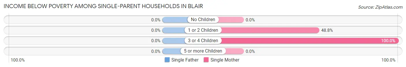 Income Below Poverty Among Single-Parent Households in Blair