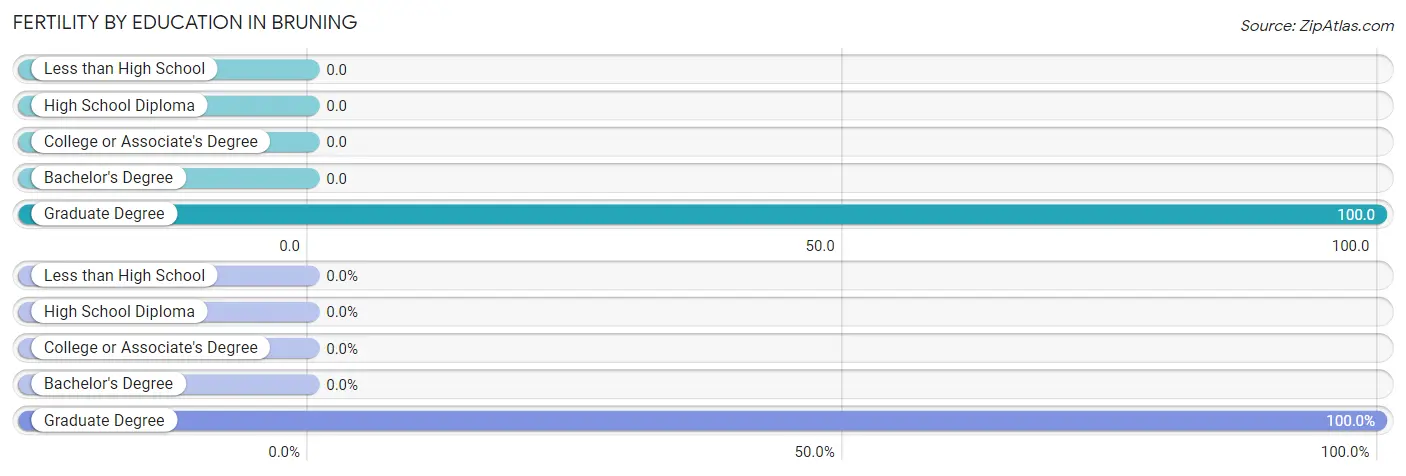 Female Fertility by Education Attainment in Bruning