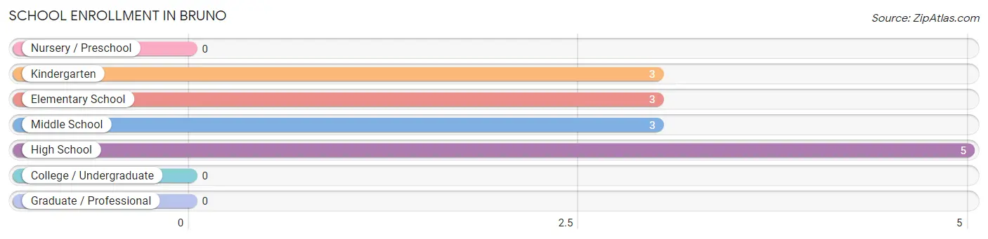 School Enrollment in Bruno