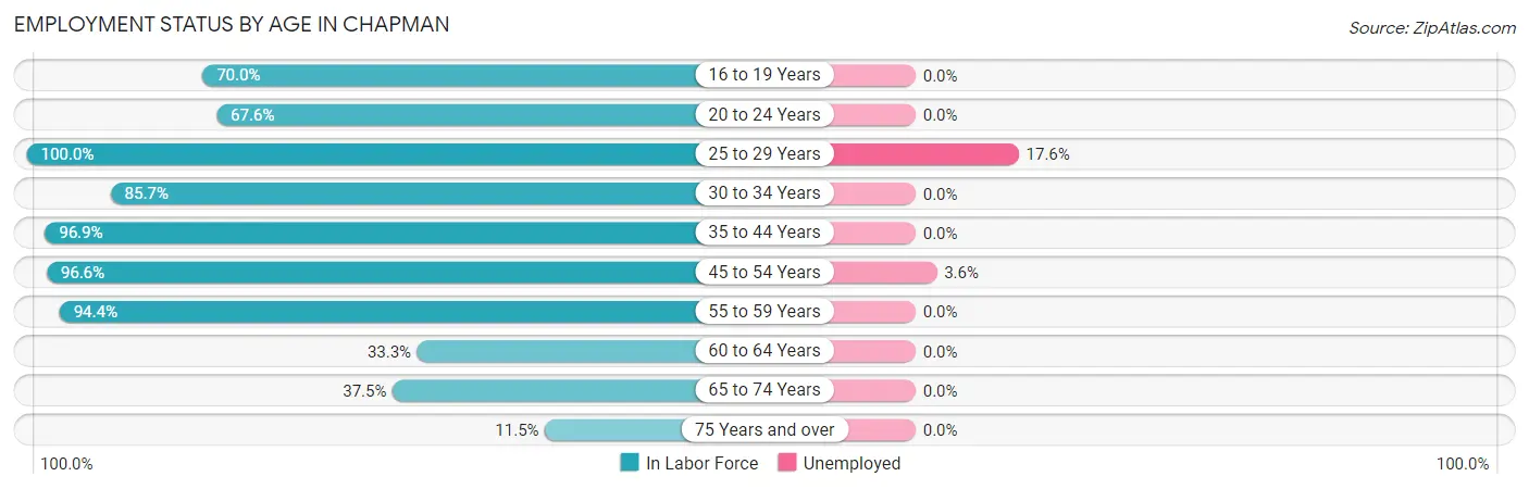 Employment Status by Age in Chapman