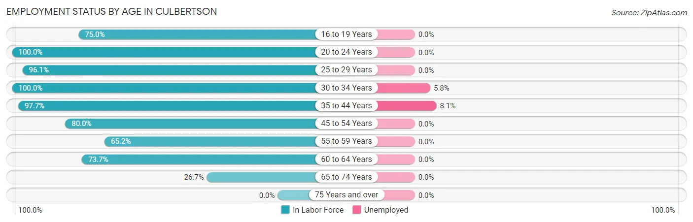 Employment Status by Age in Culbertson