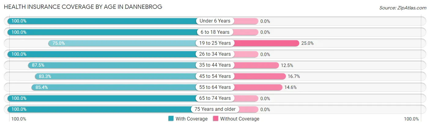 Health Insurance Coverage by Age in Dannebrog