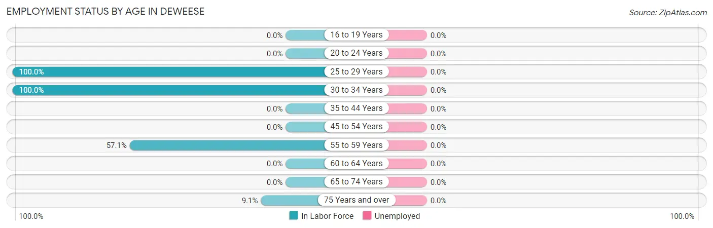 Employment Status by Age in Deweese