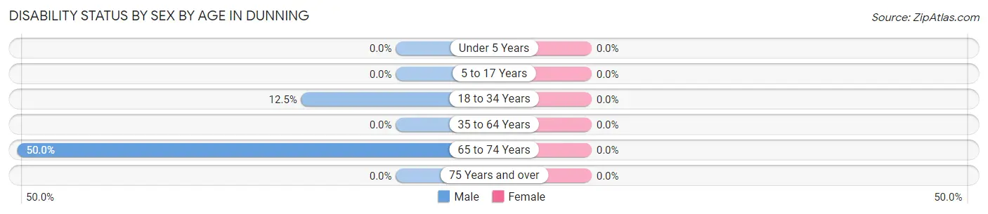 Disability Status by Sex by Age in Dunning