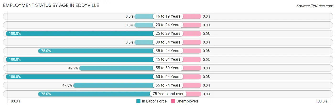 Employment Status by Age in Eddyville
