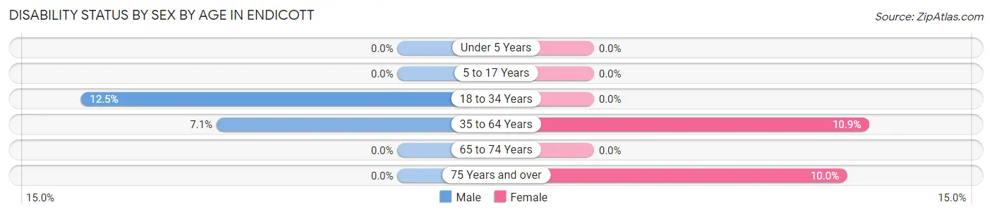Disability Status by Sex by Age in Endicott