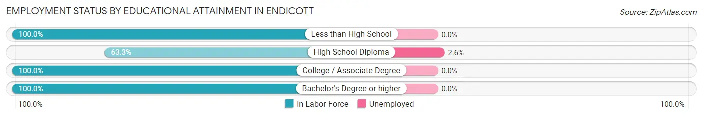 Employment Status by Educational Attainment in Endicott