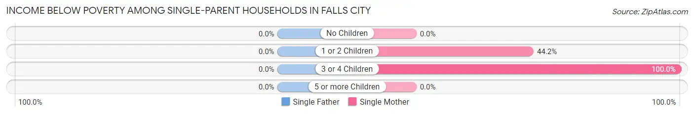 Income Below Poverty Among Single-Parent Households in Falls City