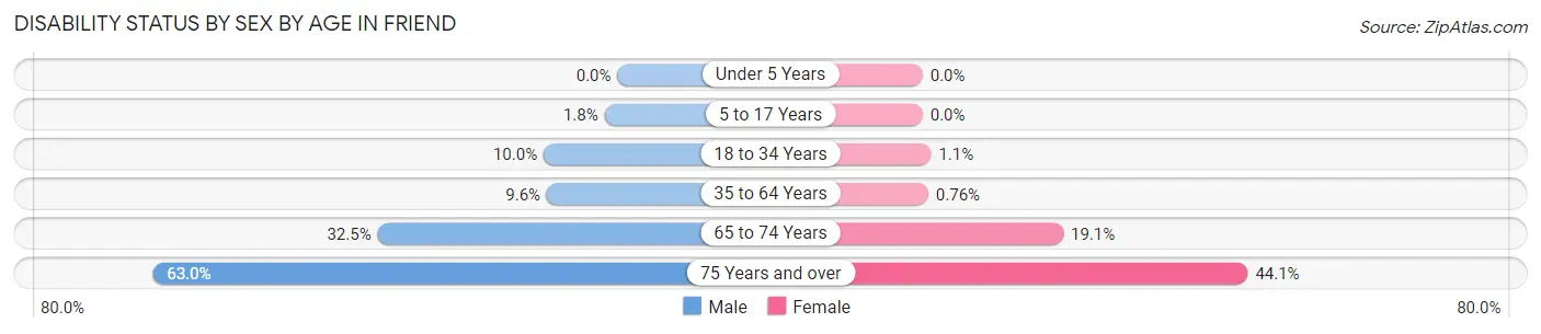 Disability Status by Sex by Age in Friend