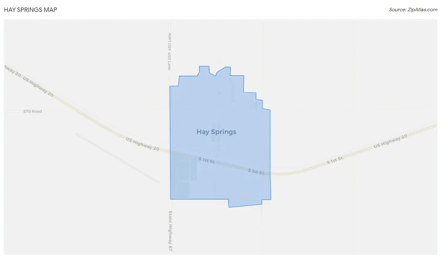 Hay Springs Map
