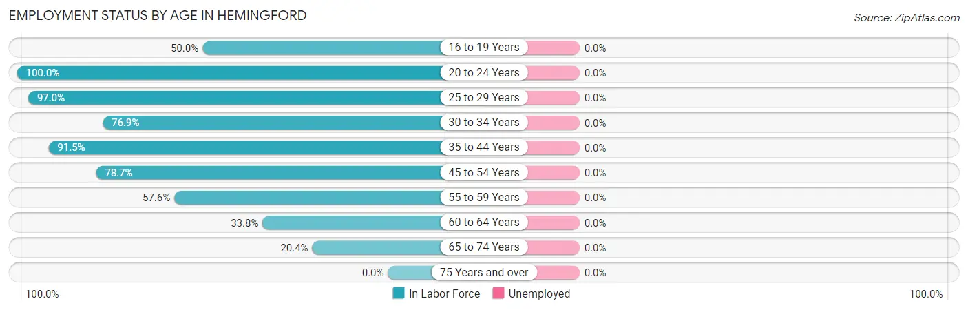 Employment Status by Age in Hemingford