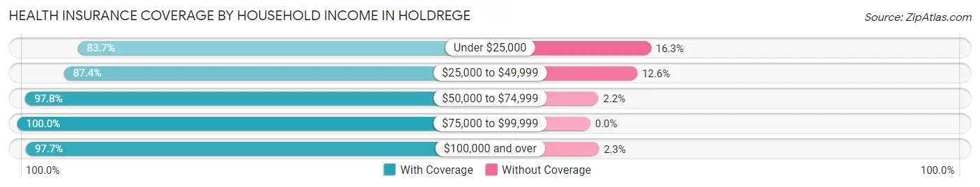 Health Insurance Coverage by Household Income in Holdrege