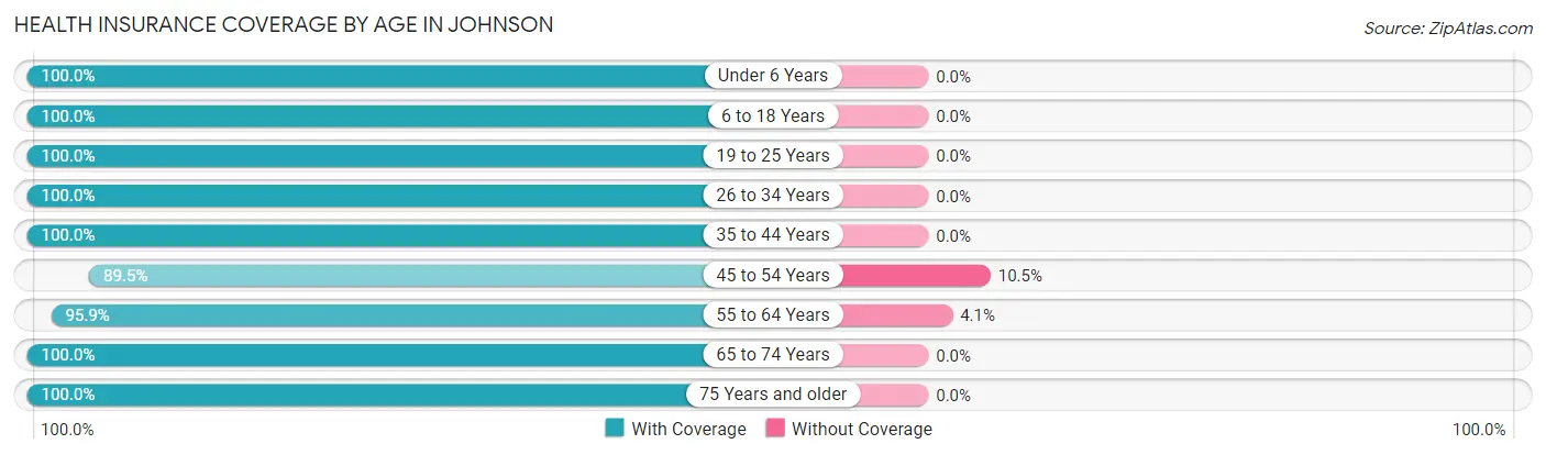 Health Insurance Coverage by Age in Johnson