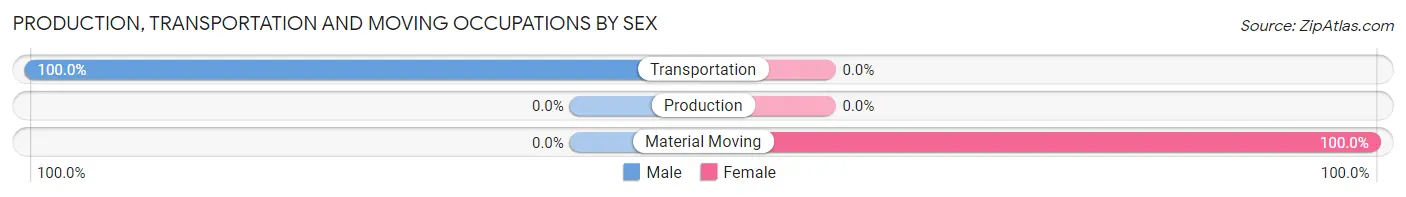 Production, Transportation and Moving Occupations by Sex in Lewellen
