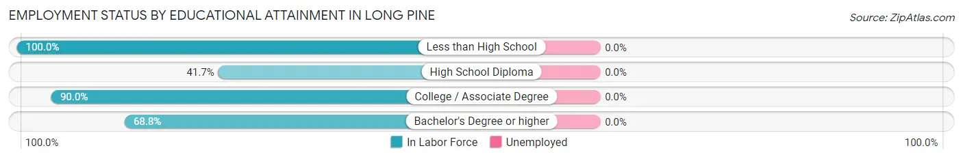 Employment Status by Educational Attainment in Long Pine