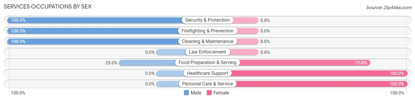 Services Occupations by Sex in Nehawka