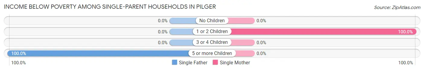Income Below Poverty Among Single-Parent Households in Pilger