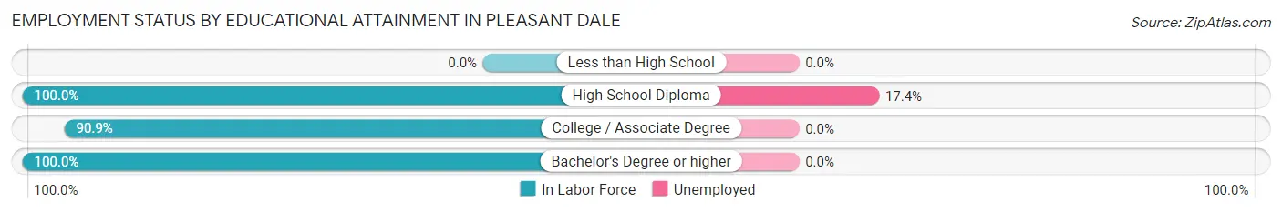 Employment Status by Educational Attainment in Pleasant Dale