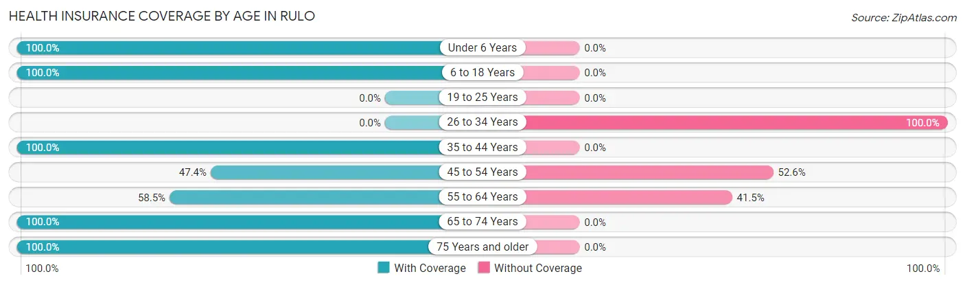 Health Insurance Coverage by Age in Rulo