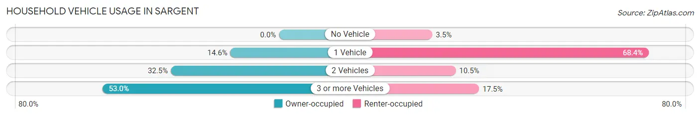 Household Vehicle Usage in Sargent