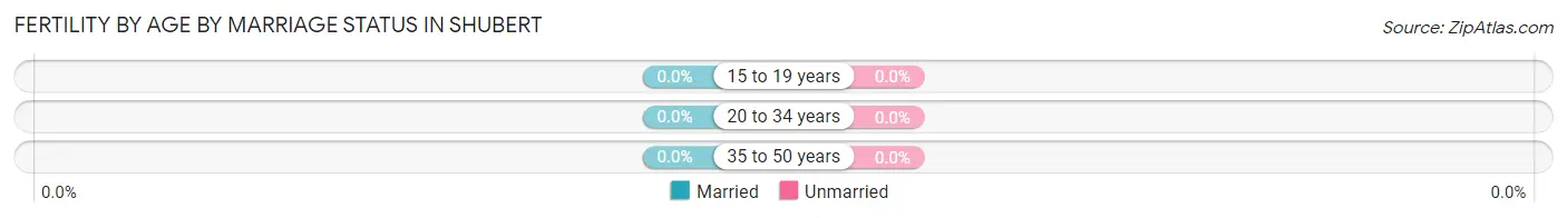 Female Fertility by Age by Marriage Status in Shubert
