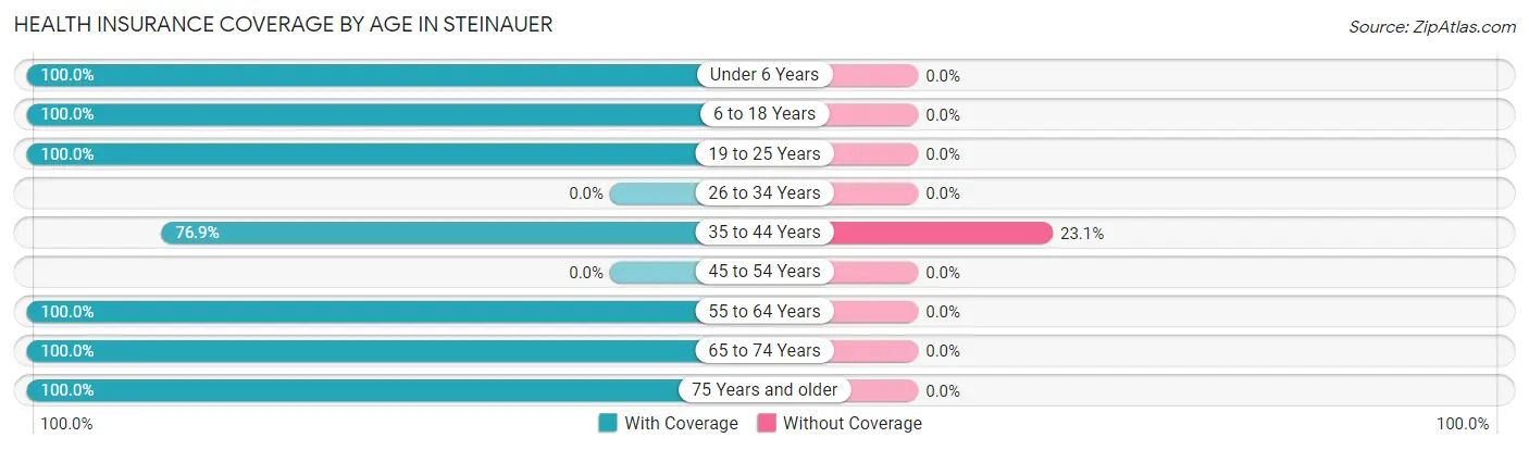 Health Insurance Coverage by Age in Steinauer