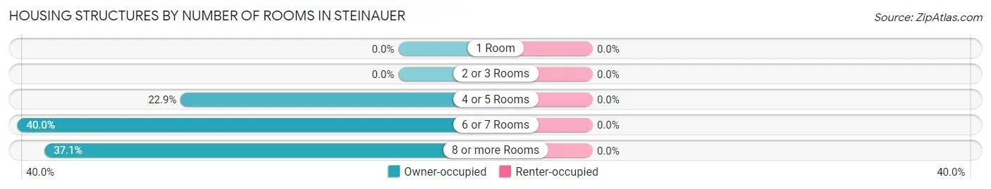 Housing Structures by Number of Rooms in Steinauer