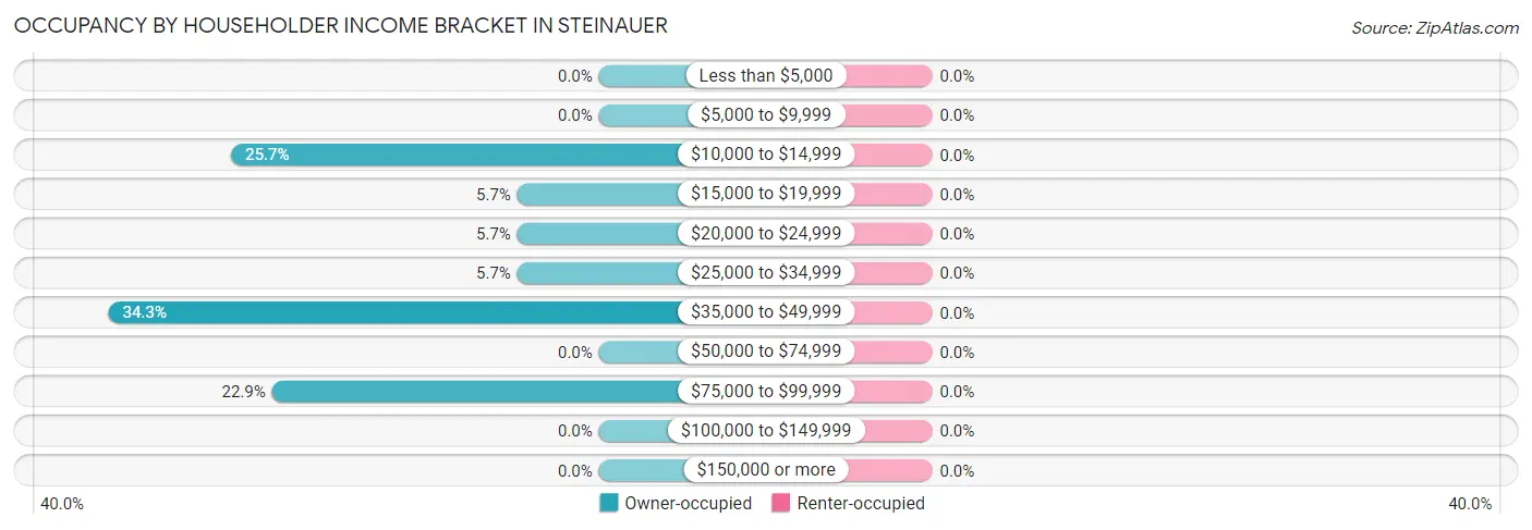 Occupancy by Householder Income Bracket in Steinauer