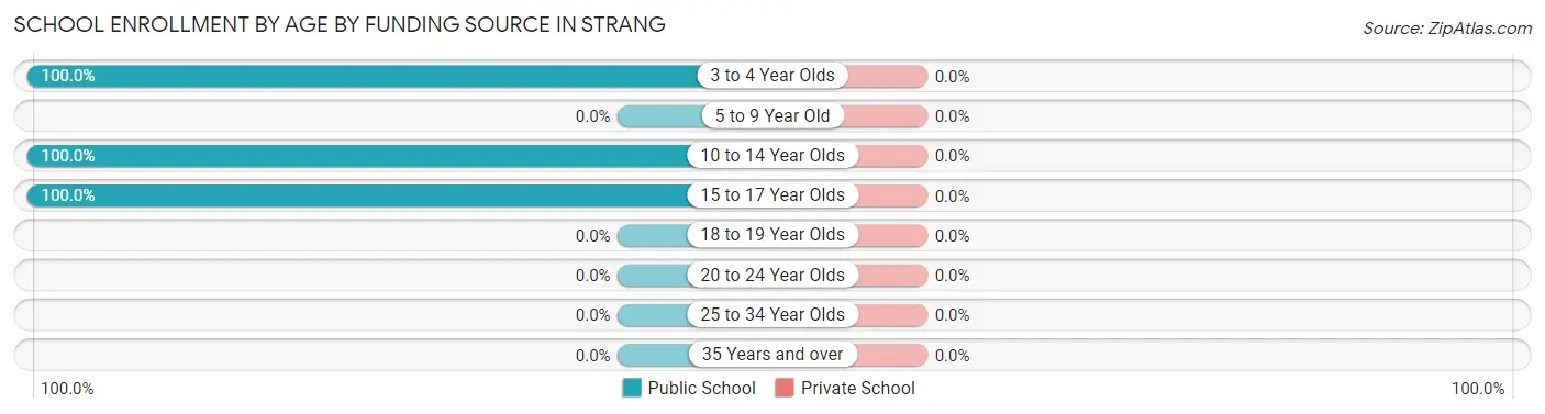 School Enrollment by Age by Funding Source in Strang