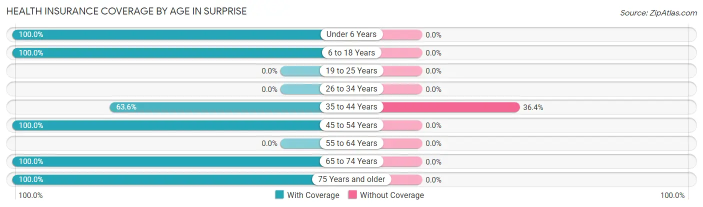 Health Insurance Coverage by Age in Surprise