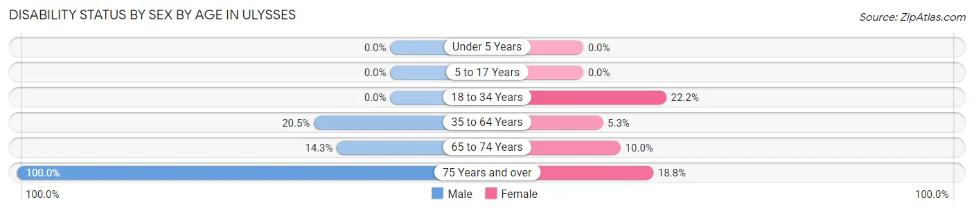 Disability Status by Sex by Age in Ulysses